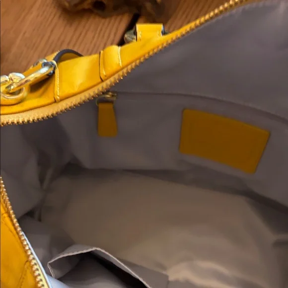 Coach Sunflower Yellow Ashley Leather Bag - Picture 12 of 14